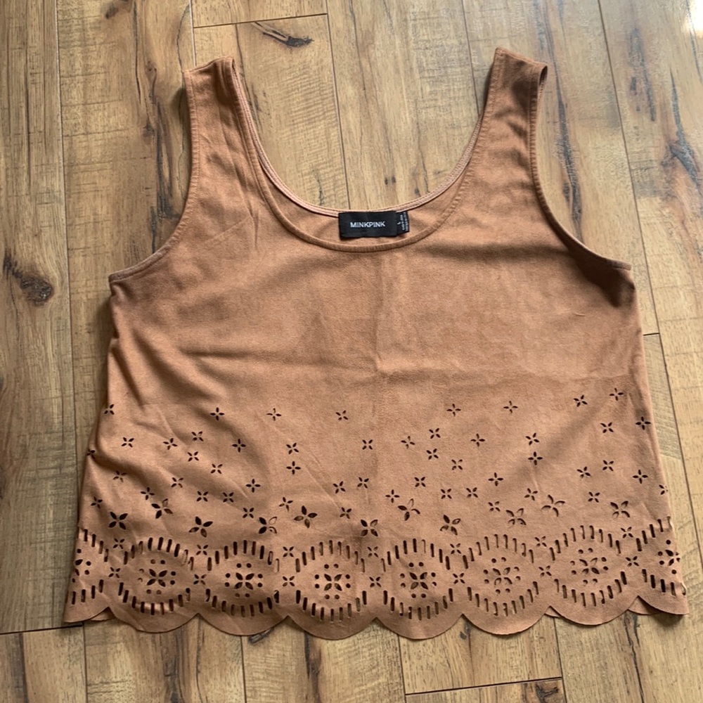 MINKPINK🪶boho western crop tank L